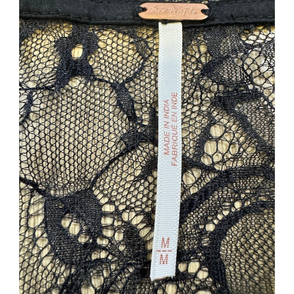 Free People Lala Reversible Lace Mini Dress M Black Whimsigoth Coquette WNWT - Picture 6 of 10